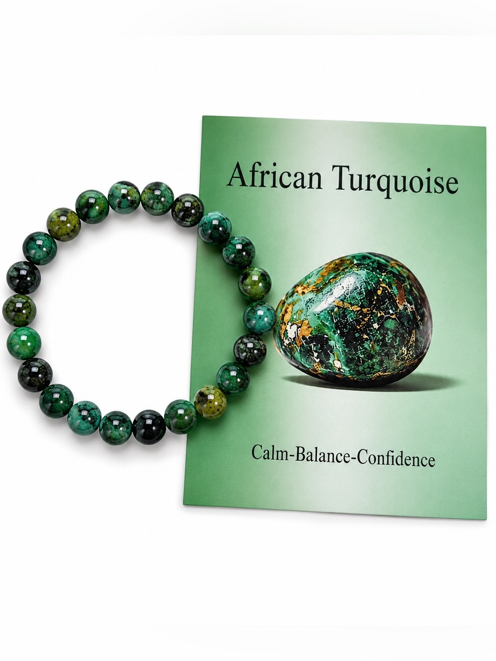 🍃Green African Turquoise Beaded Bracelet🍃